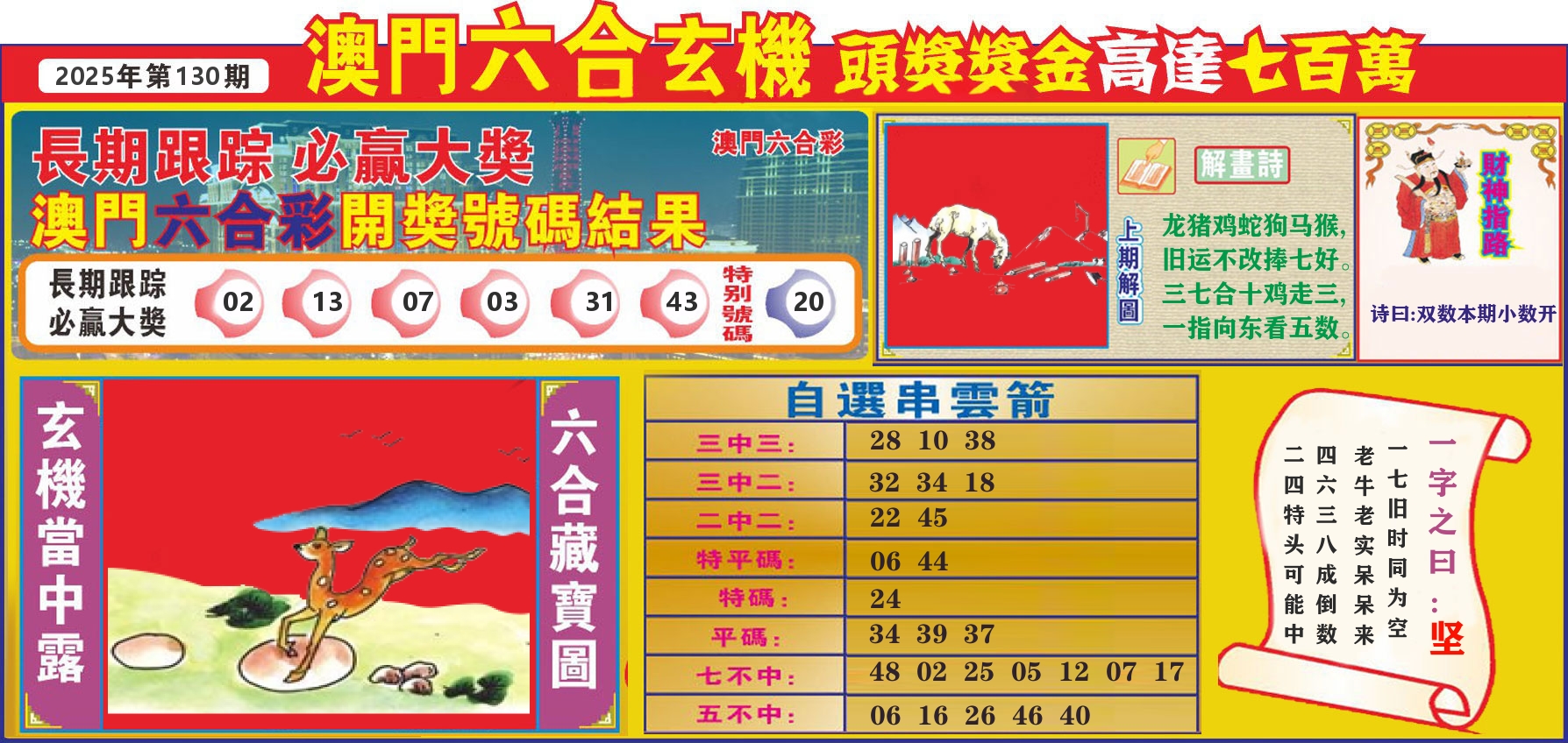 七星彩图C 第130期