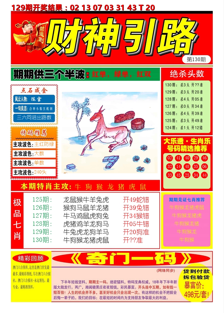 财神引路 第130期