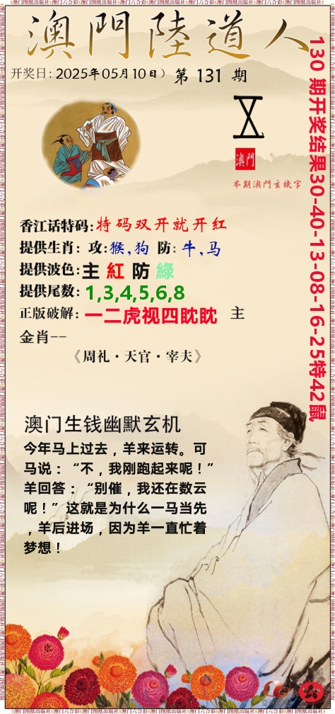 澳门陆道人 第131期