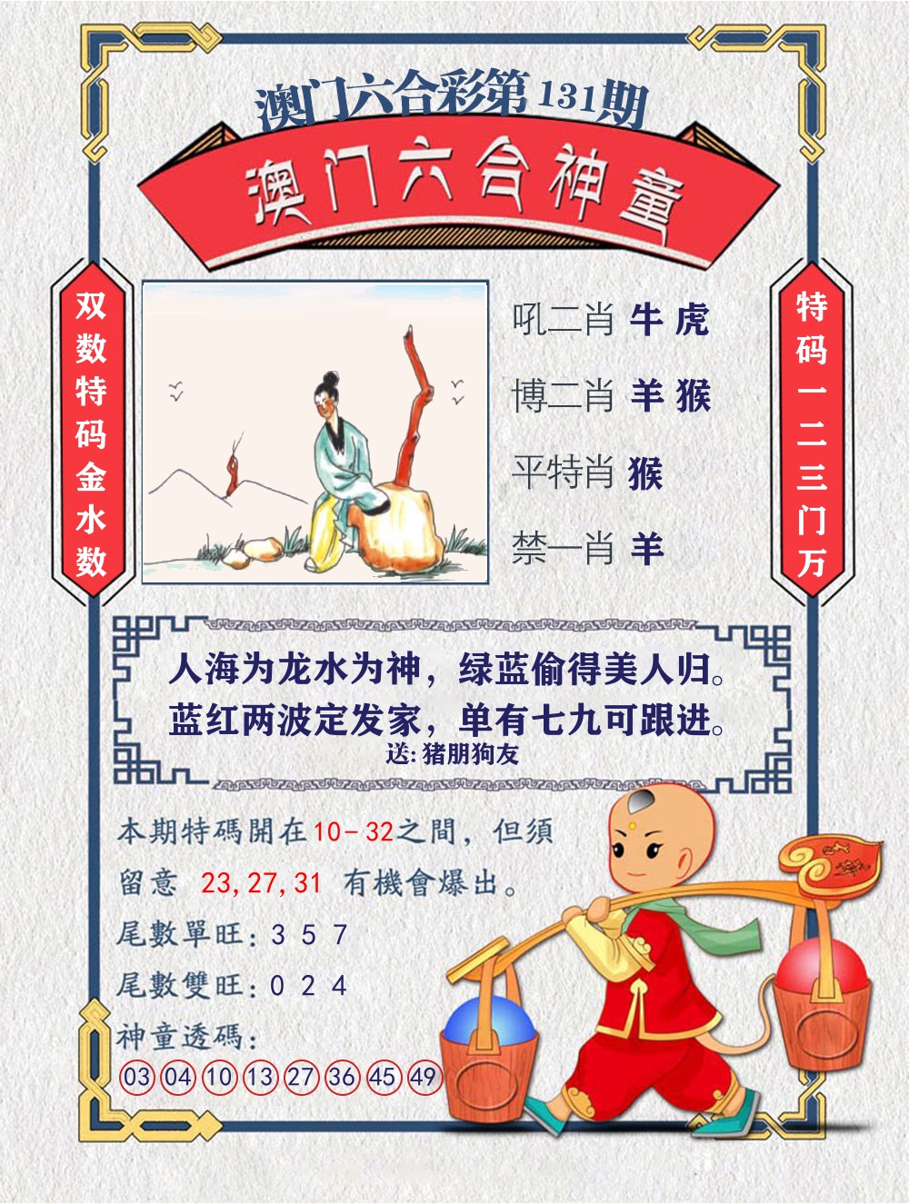 六合神童 第131期