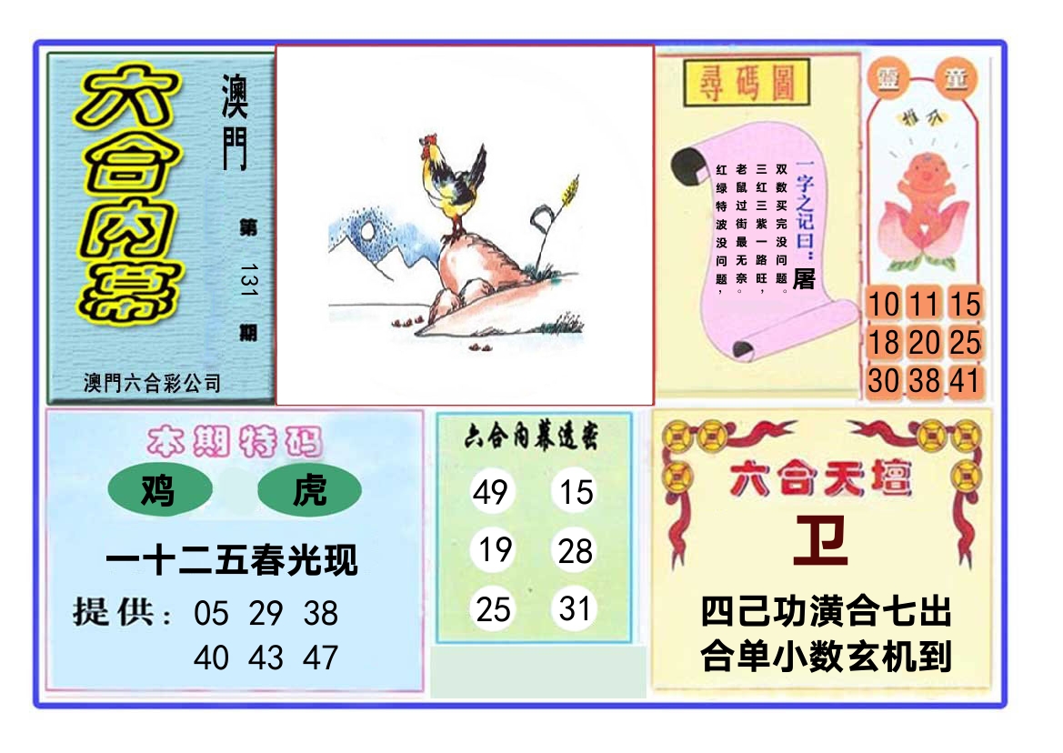 六合内幕 第131期