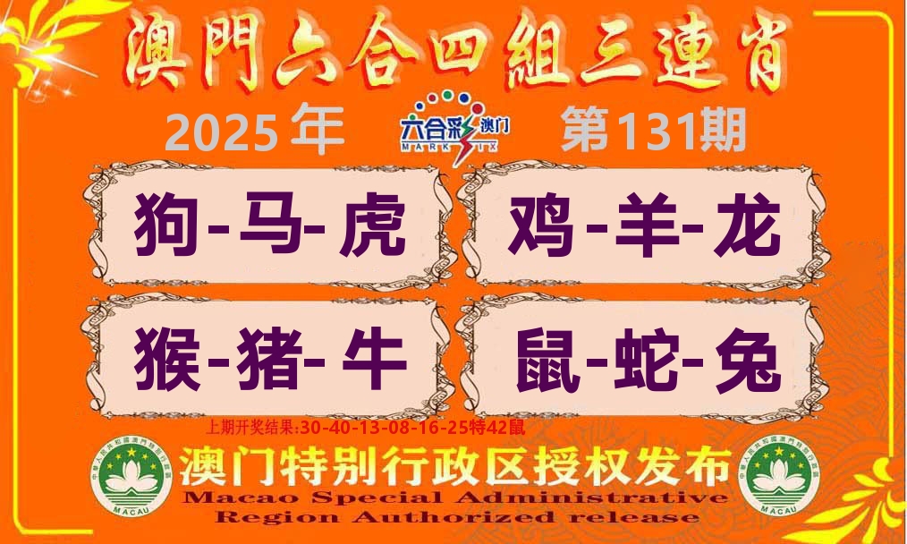 六合三连肖 第131期