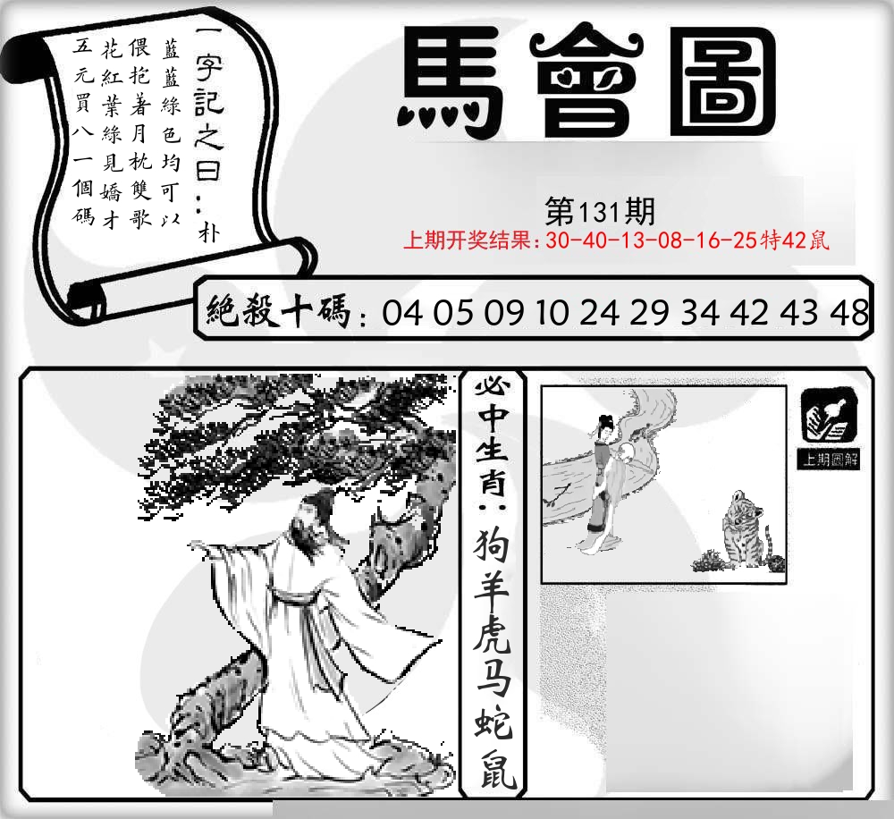 马会图 第131期