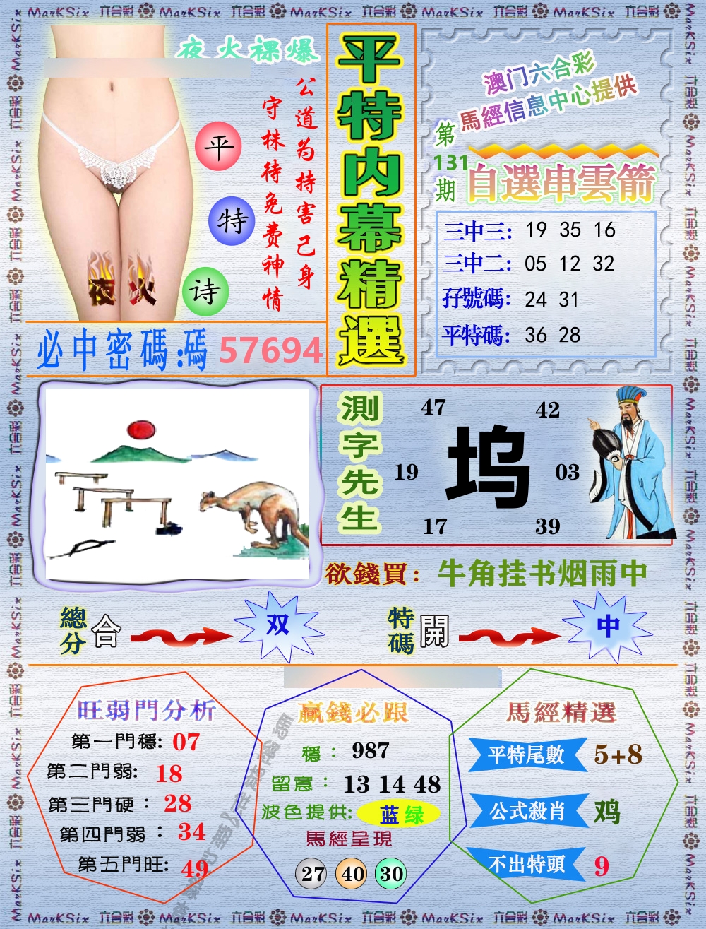平特内幕精选 第131期