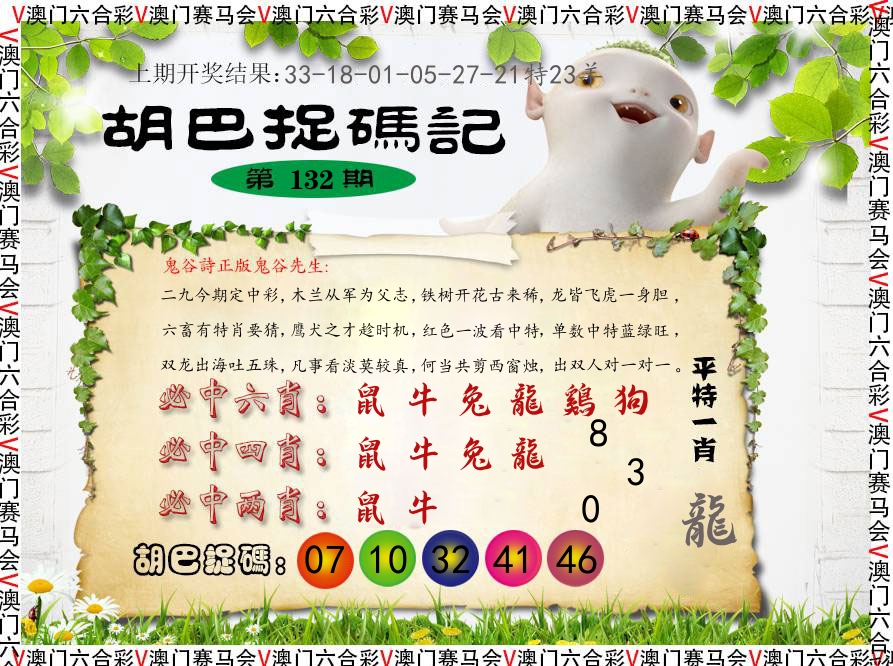 胡巴抓码记 第132期