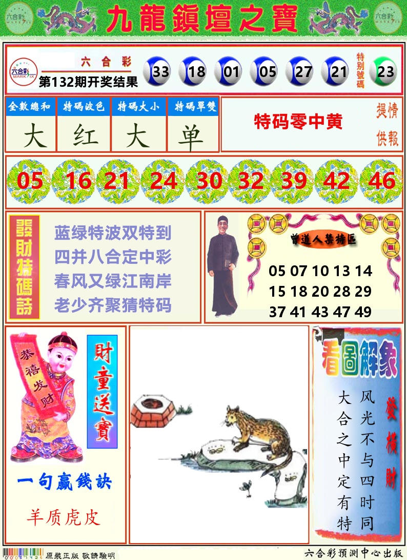挂牌解特码A 第132期