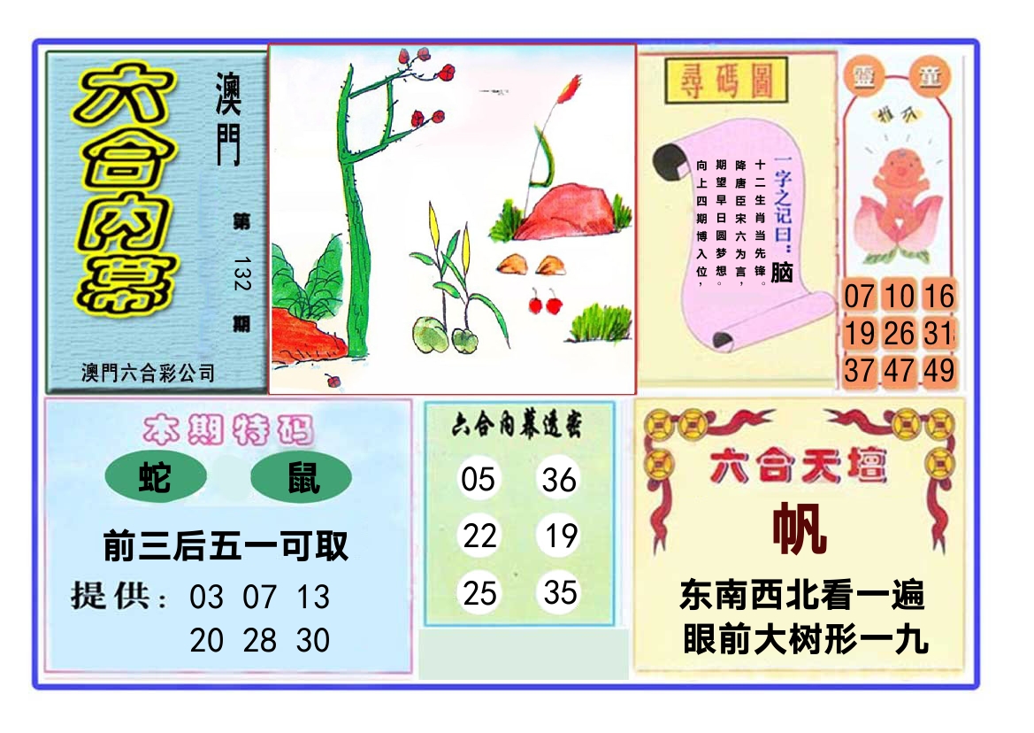 六合内幕 第132期