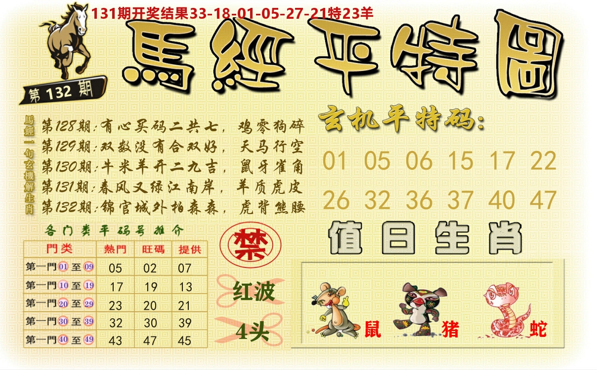 澳门平特图 第132期