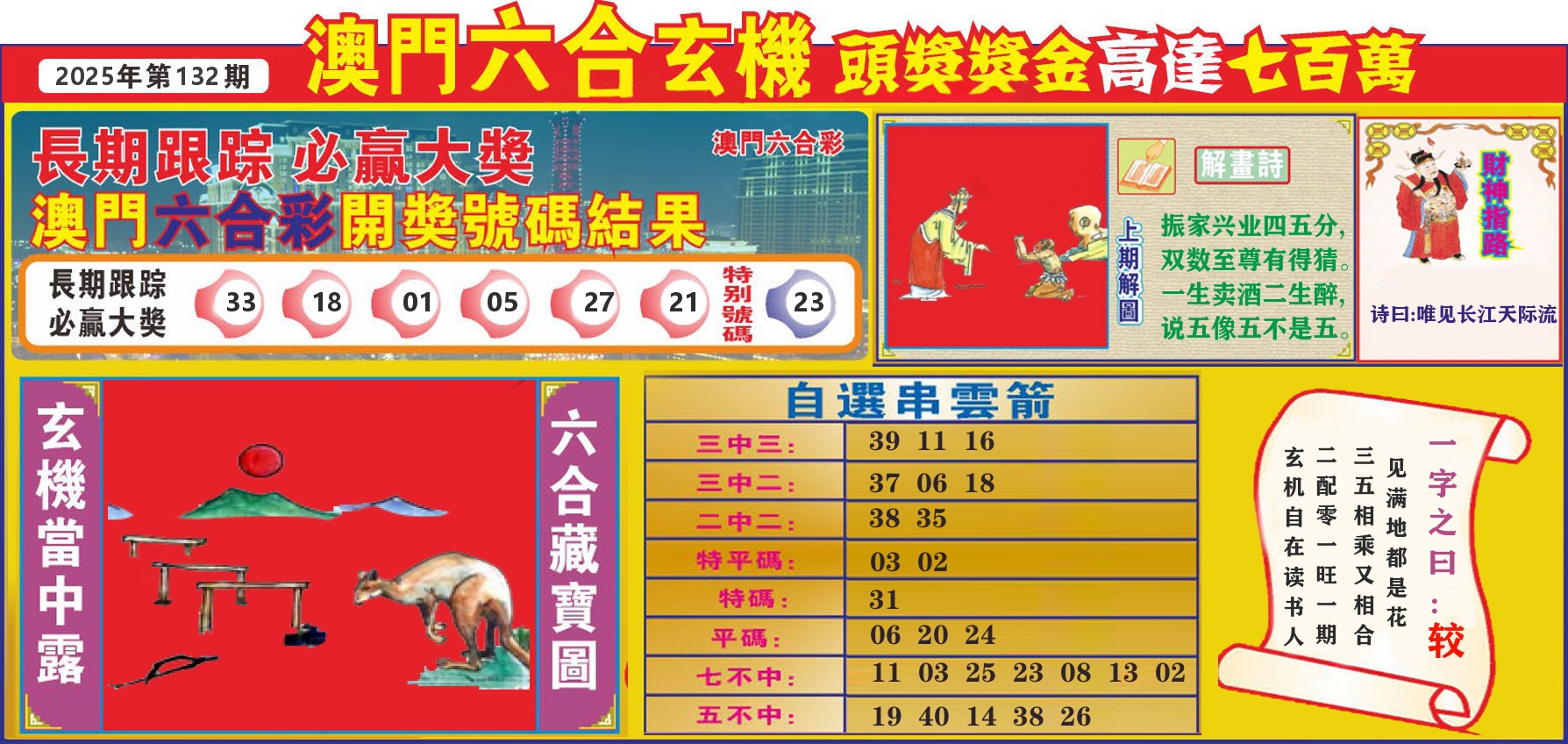 七星彩图C 第132期