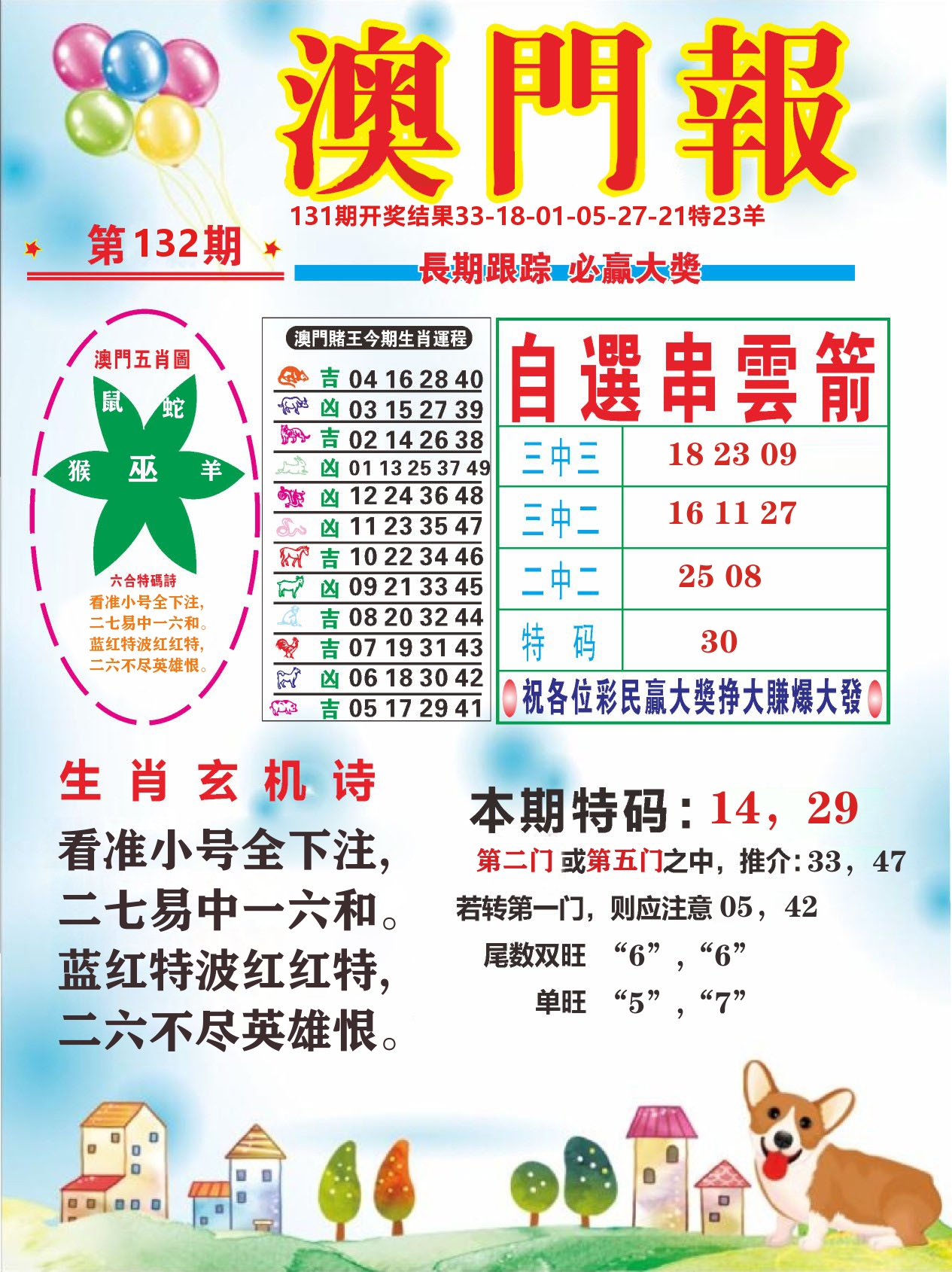 六合头条D 第132期