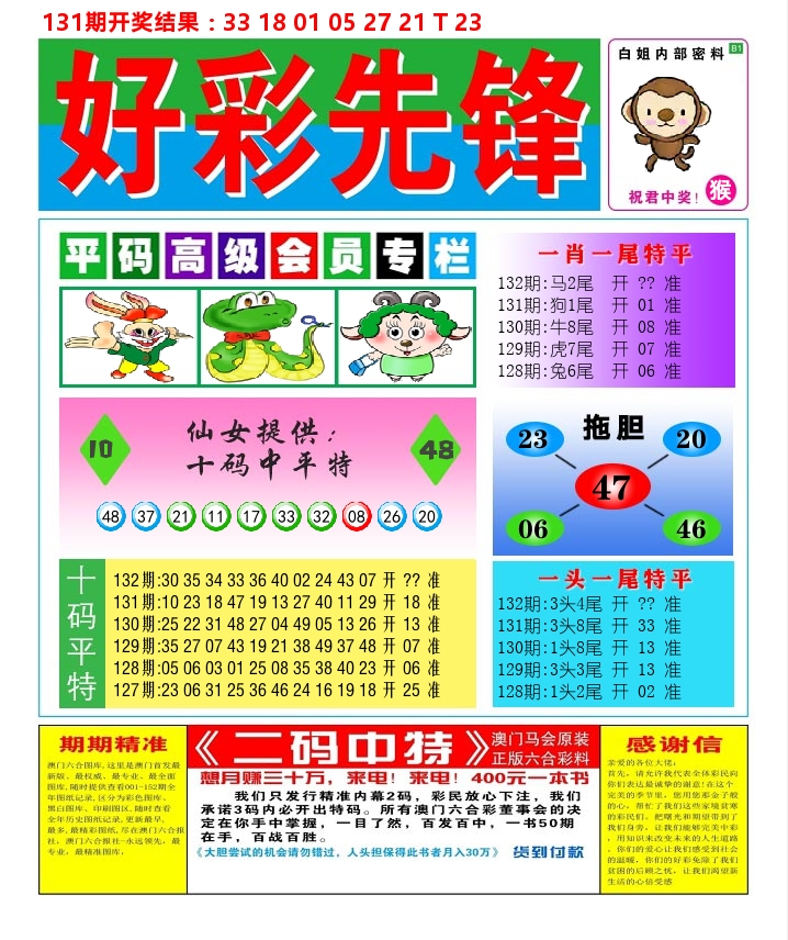 好彩先锋D 第132期