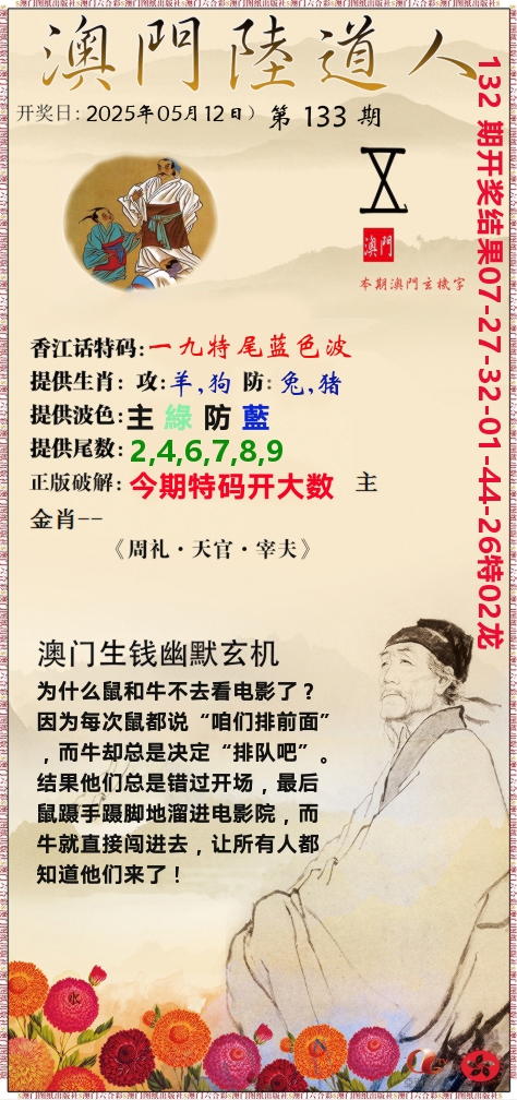 澳门陆道人 第133期