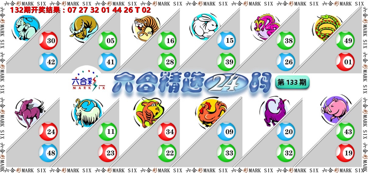 六合精选24码 第133期