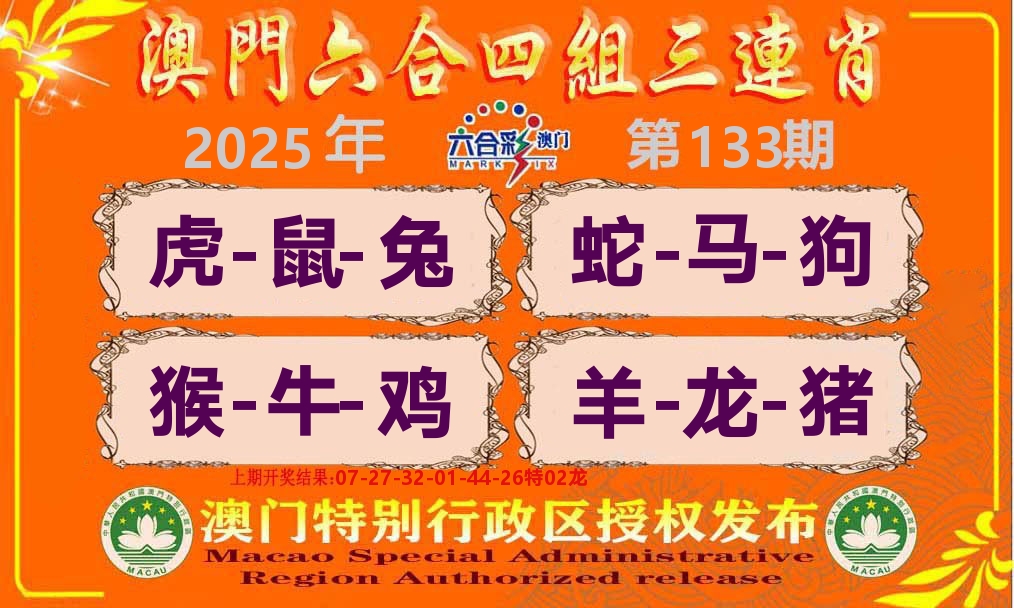 六合三连肖 第133期
