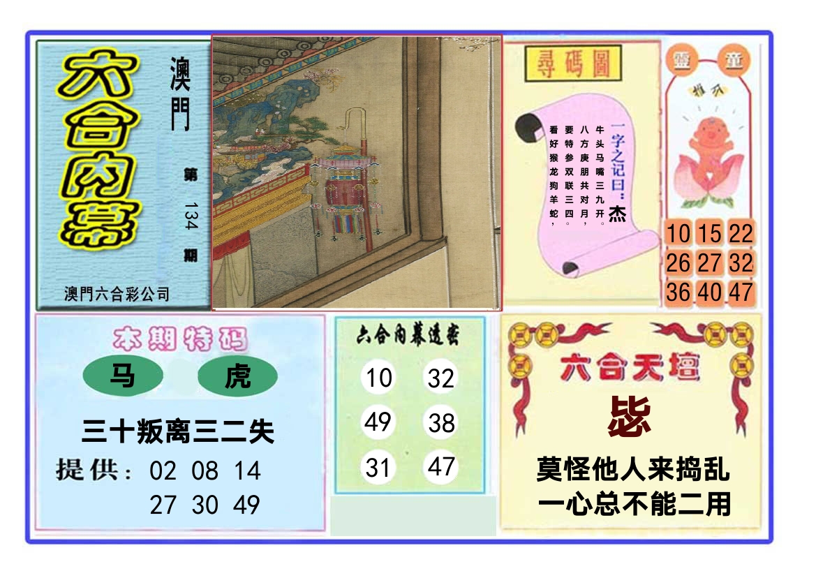 六合内幕 第134期