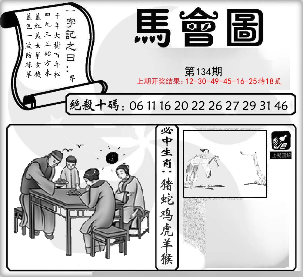 马会图 第134期