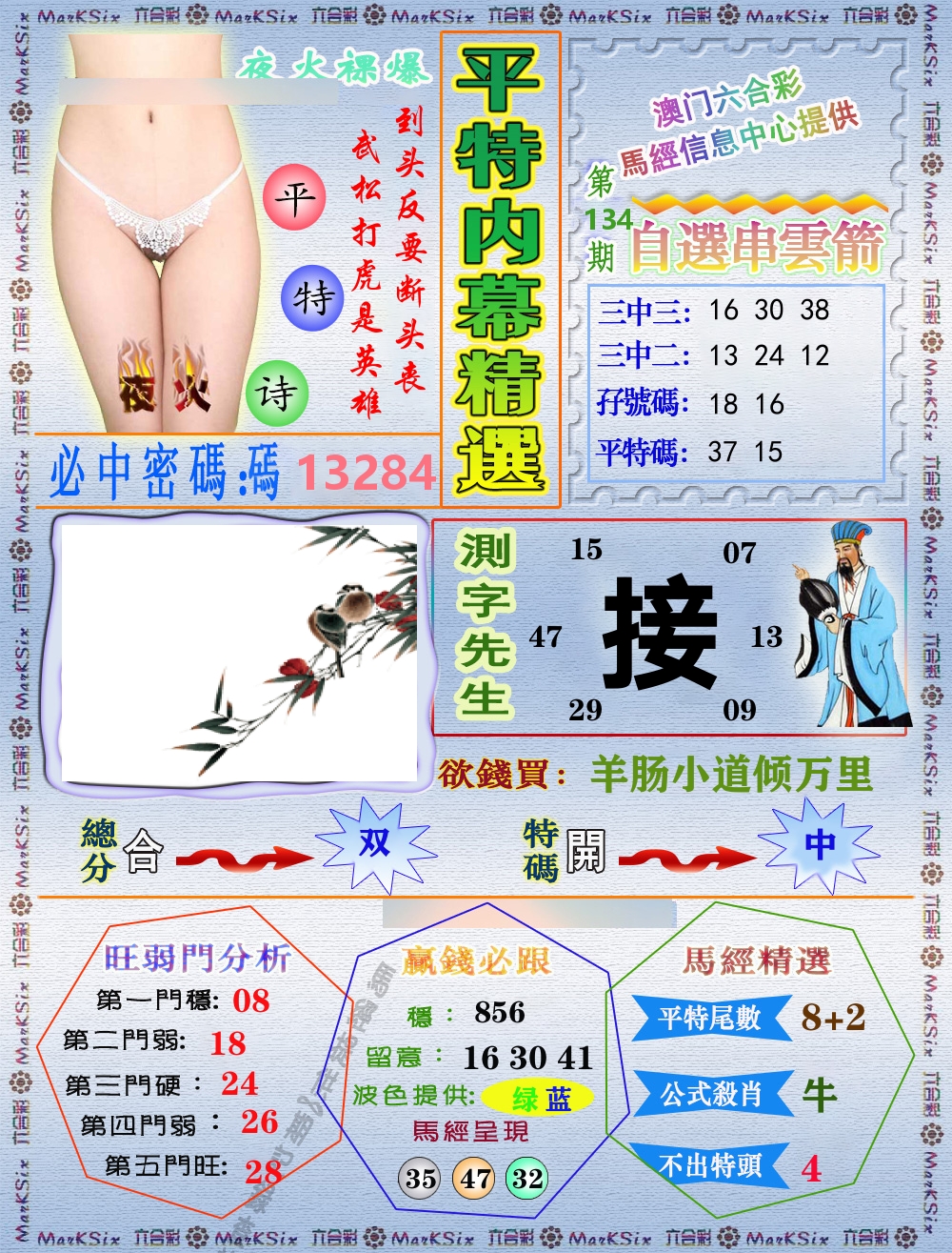 平特内幕精选 第134期