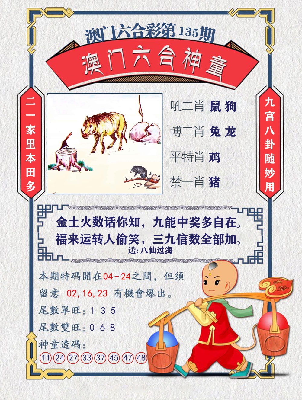 六合神童 第135期