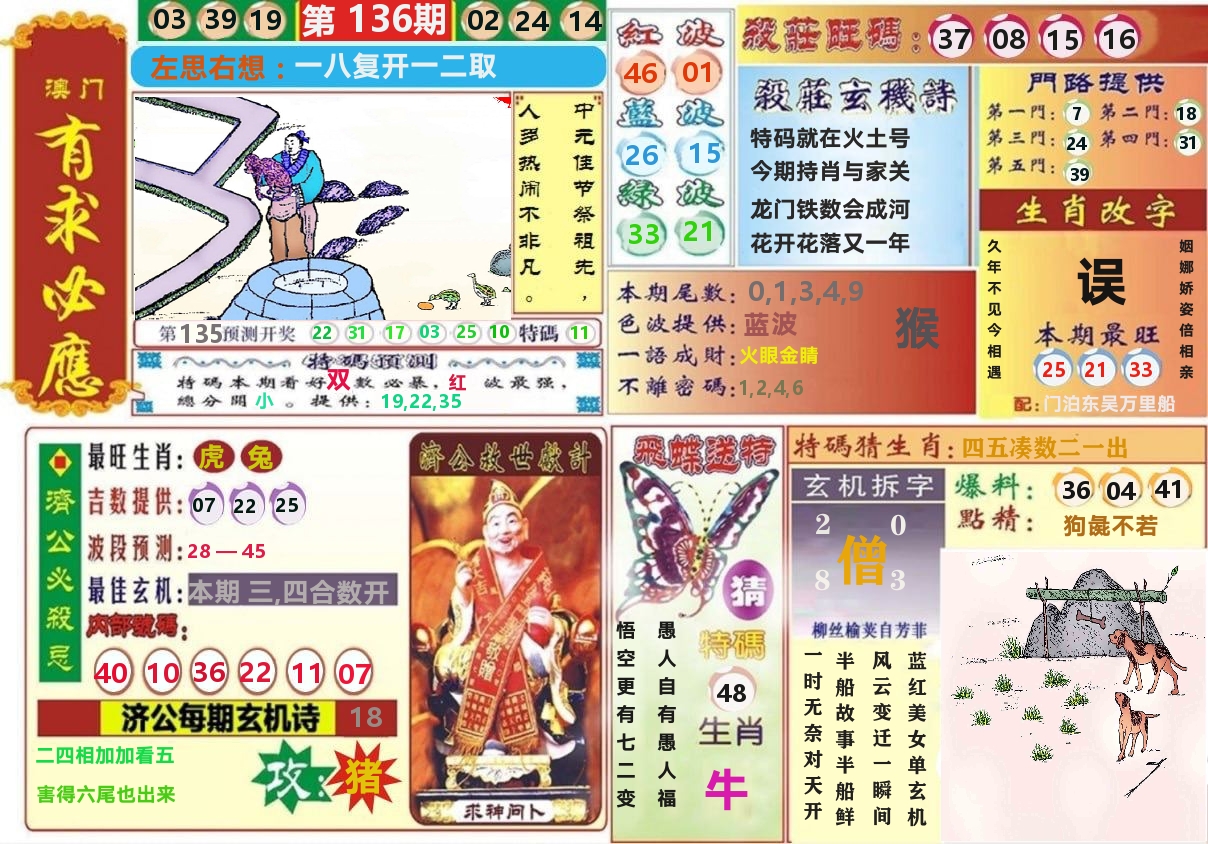 澳门有求必应 第136期