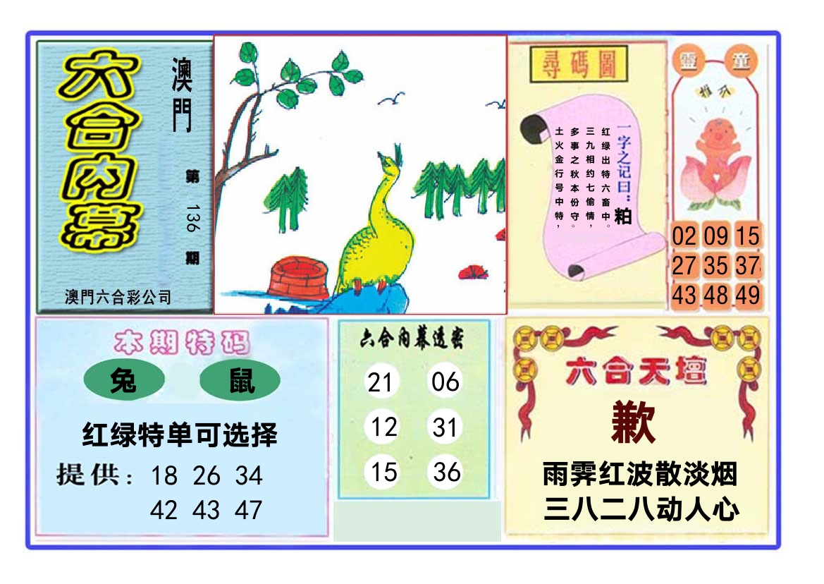六合内幕 第136期