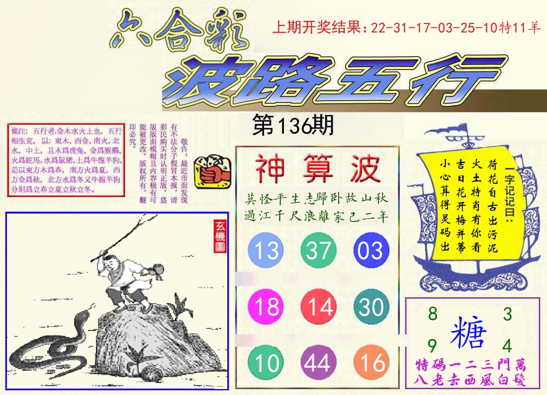 波路五行 第136期