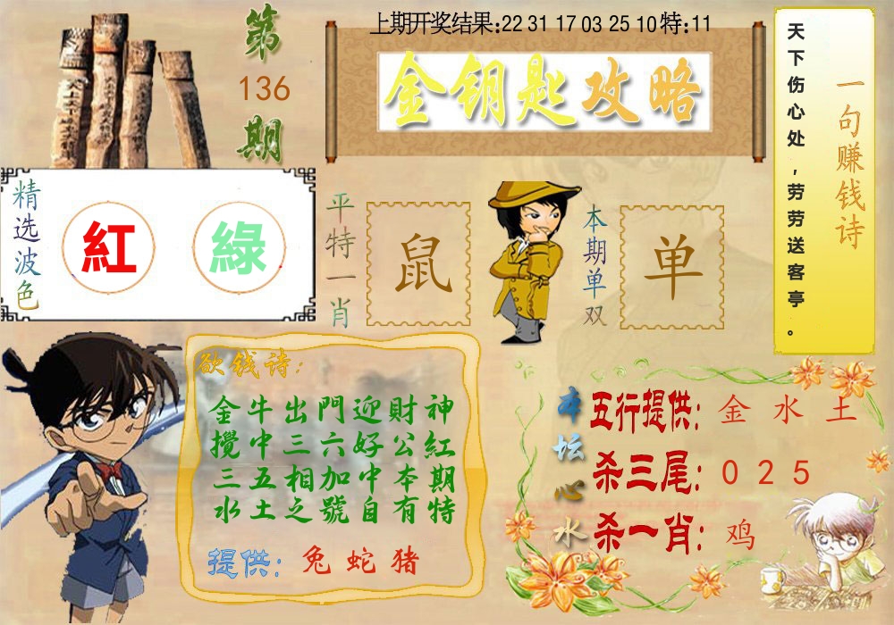 《金钥匙攻略》 第136期