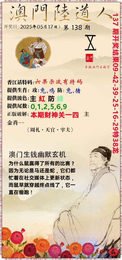 澳门陆道人 第138期