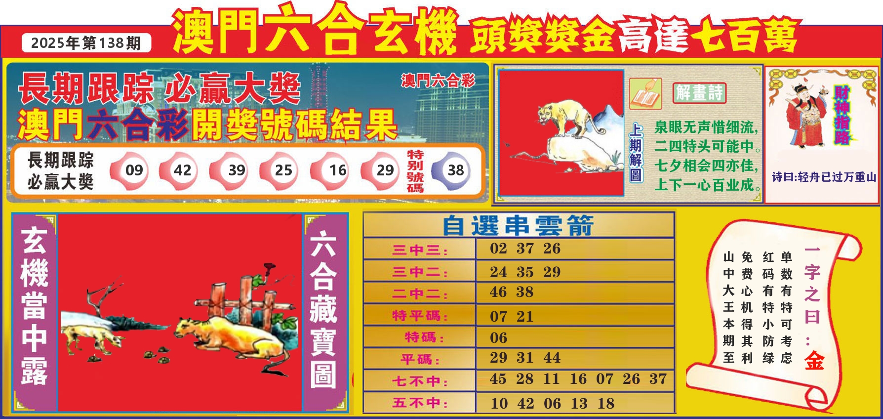 七星彩图C 第138期