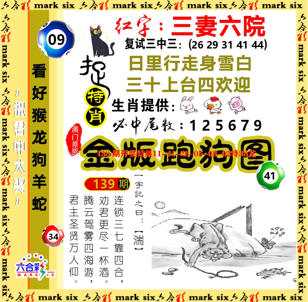 金版跑狗图 第139期