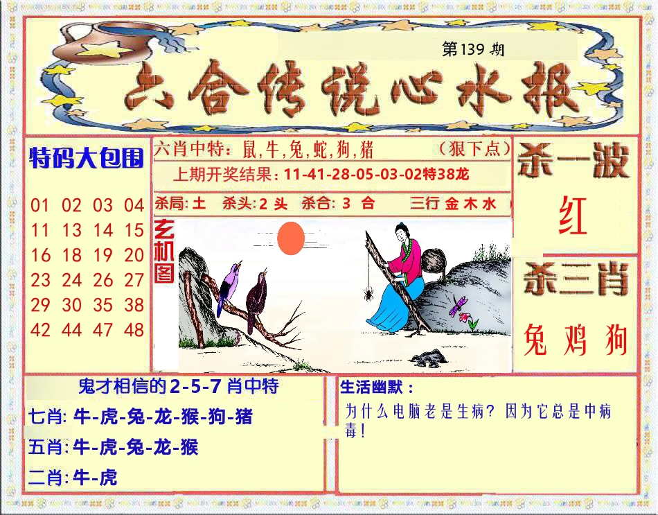 六合传说心水报 第139期