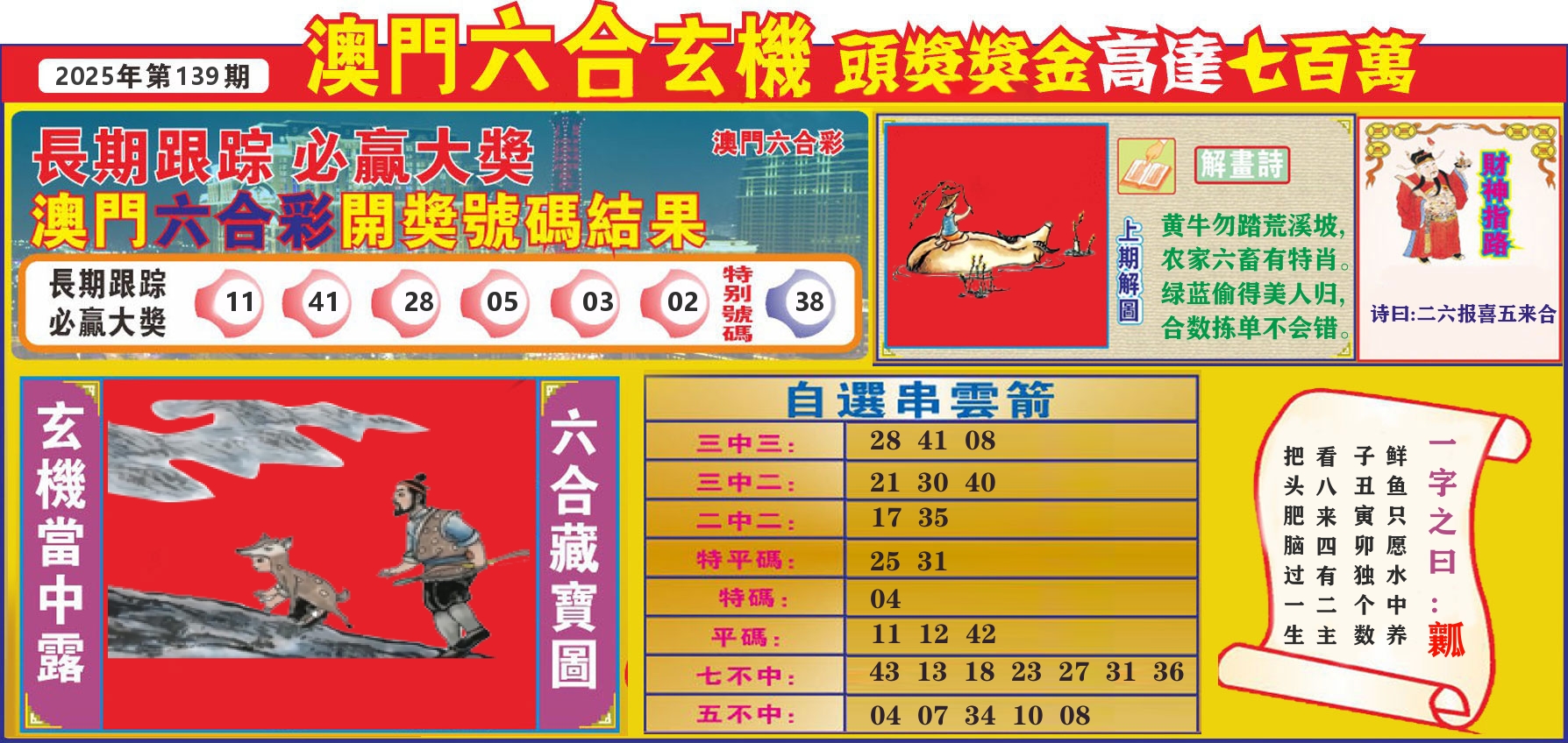 七星彩图C 第139期