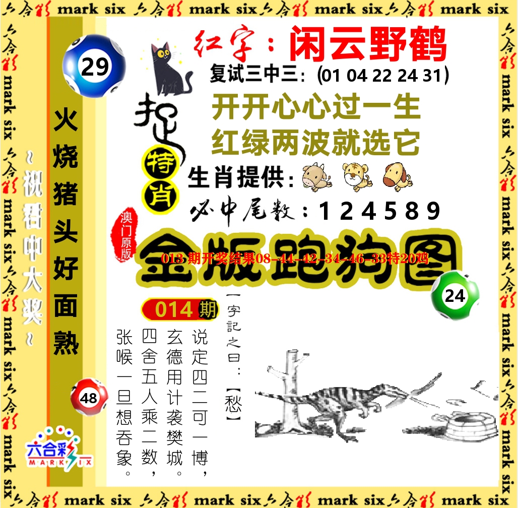 金版跑狗图 第14期