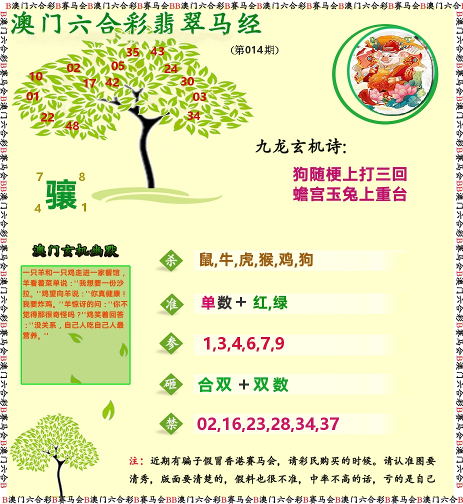 翡翠马经 第14期