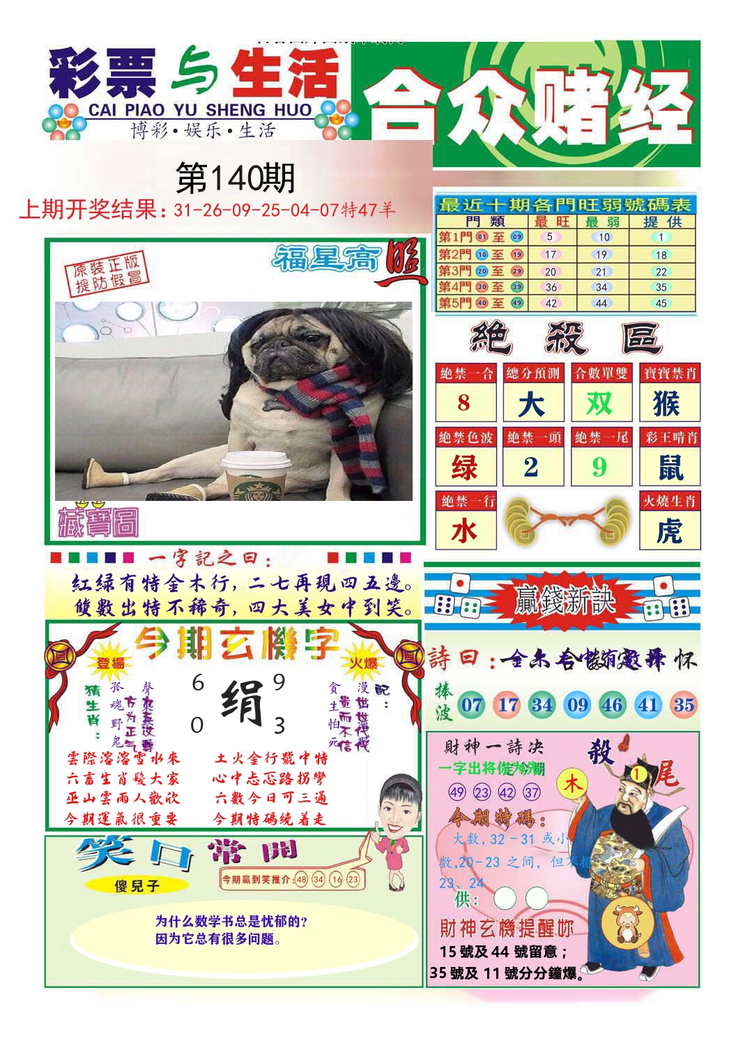 合众赌经 第140期