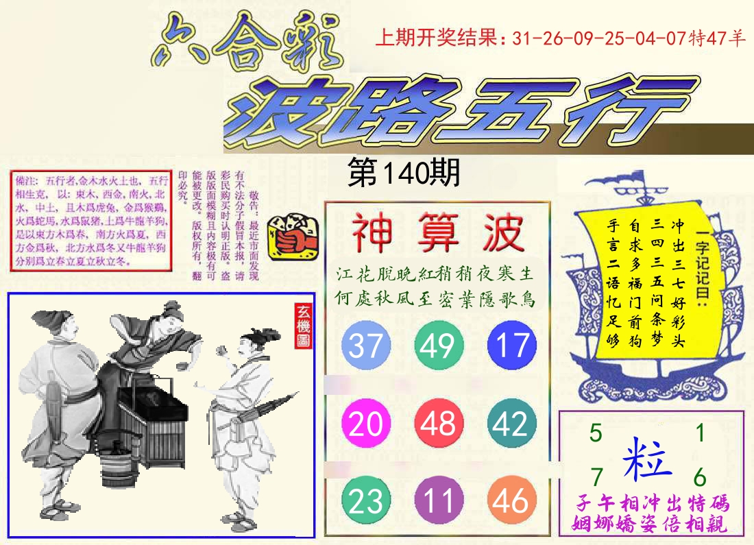 波路五行 第140期