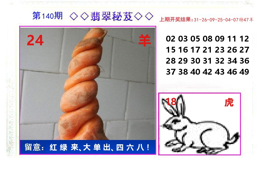 翡翠秘芨 第140期