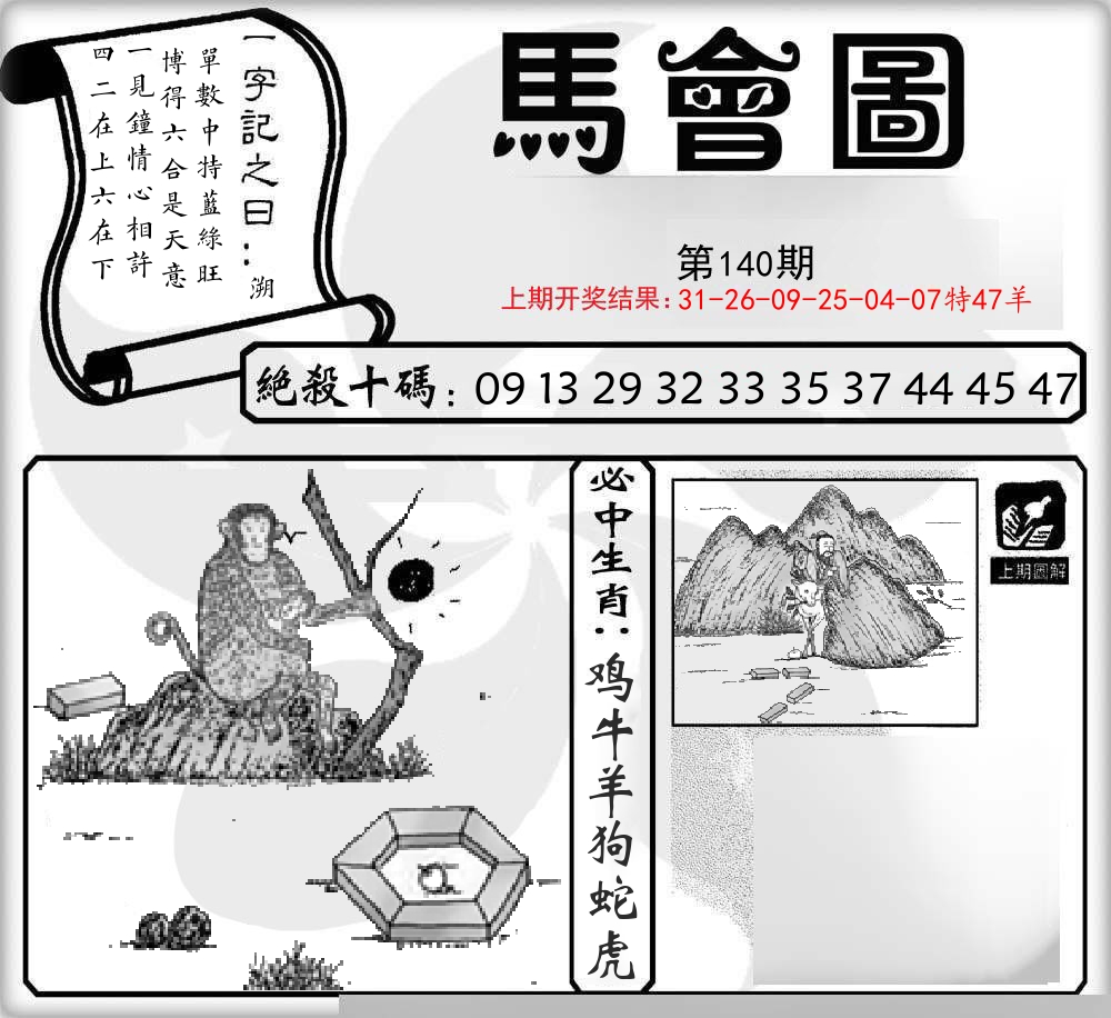 马会图 第140期