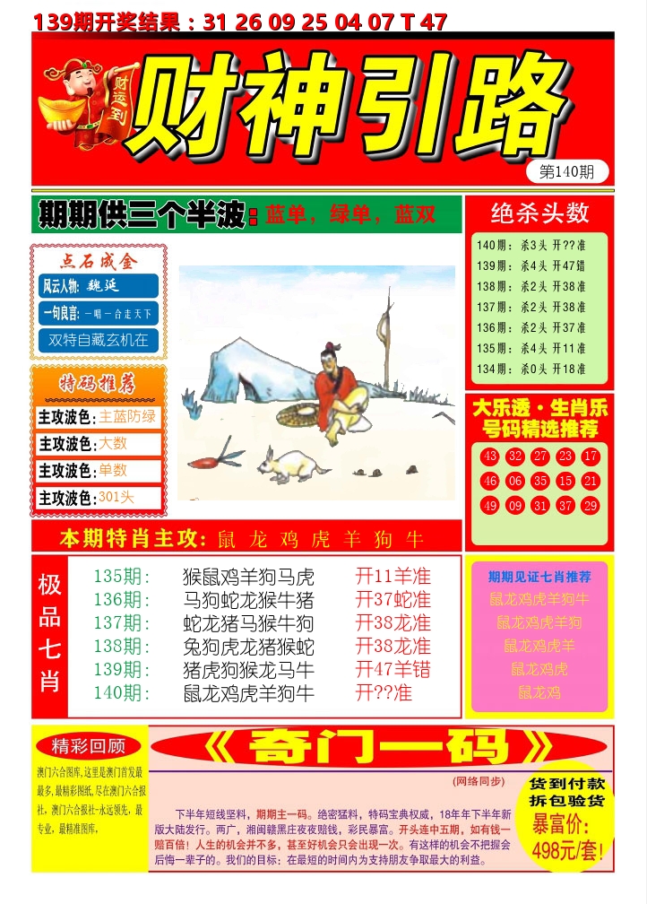 财神引路 第140期