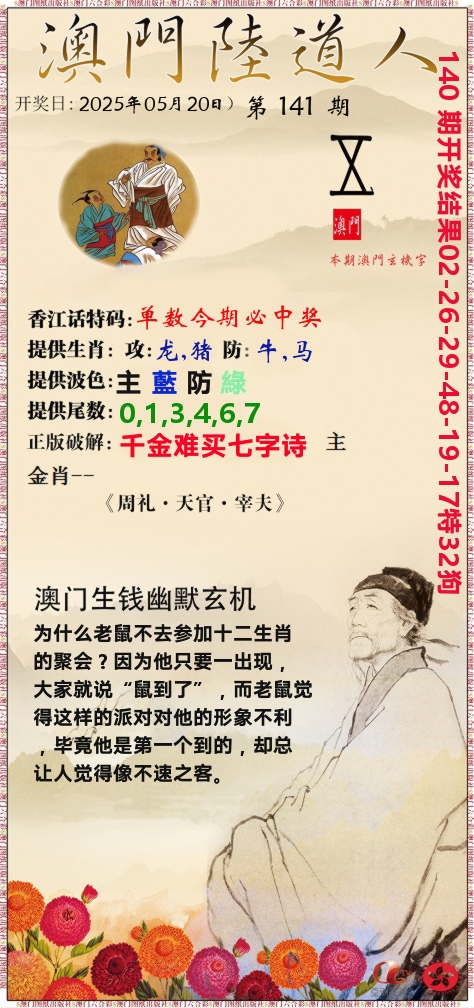 澳门陆道人 第141期