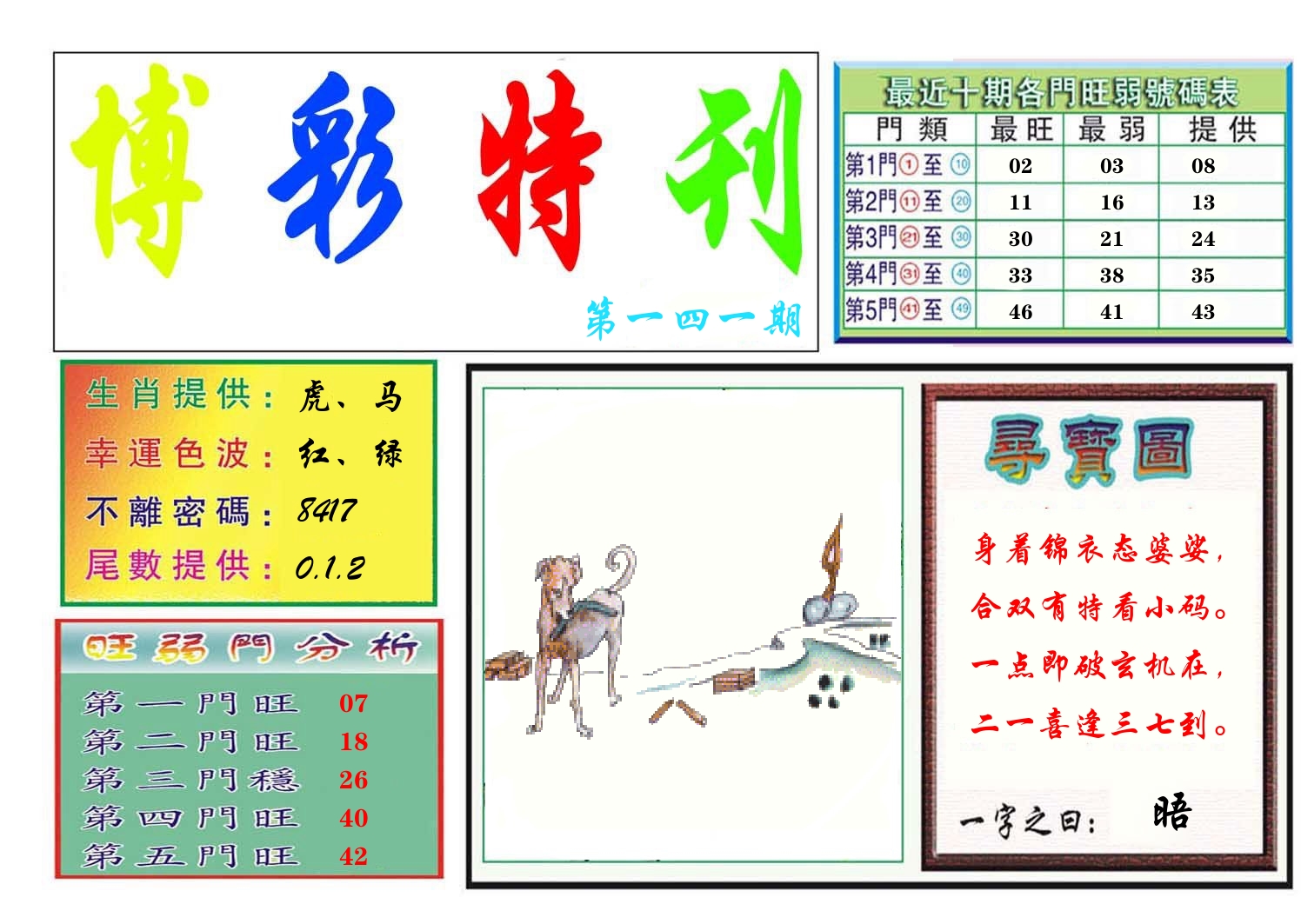 博彩特刊 第142期