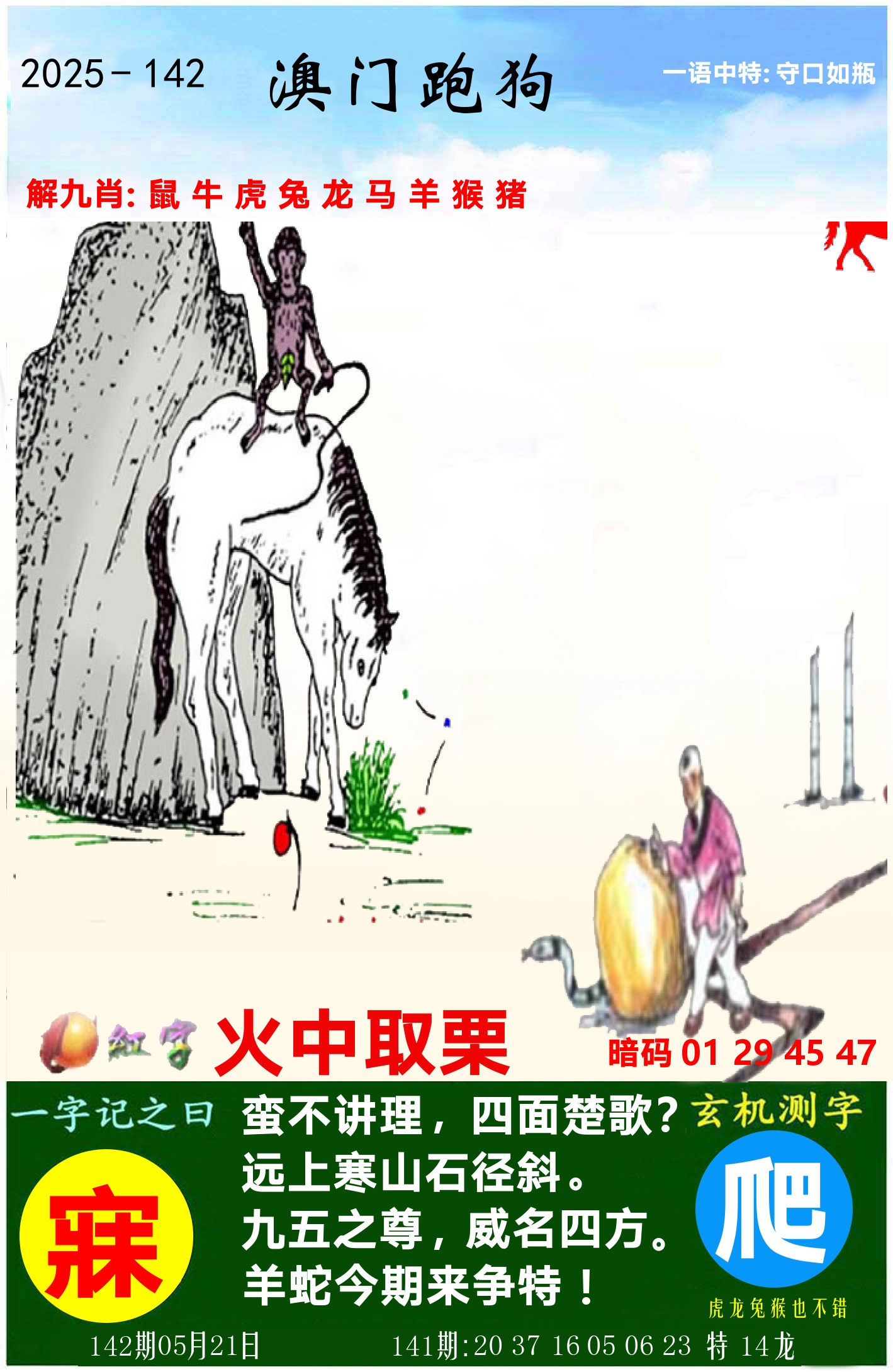 澳门跑狗图 第142期
