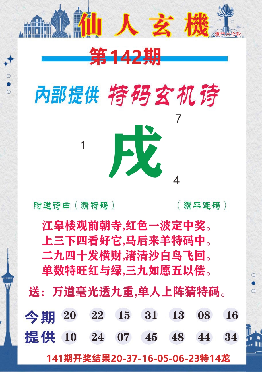 澳门钱多多D 第142期