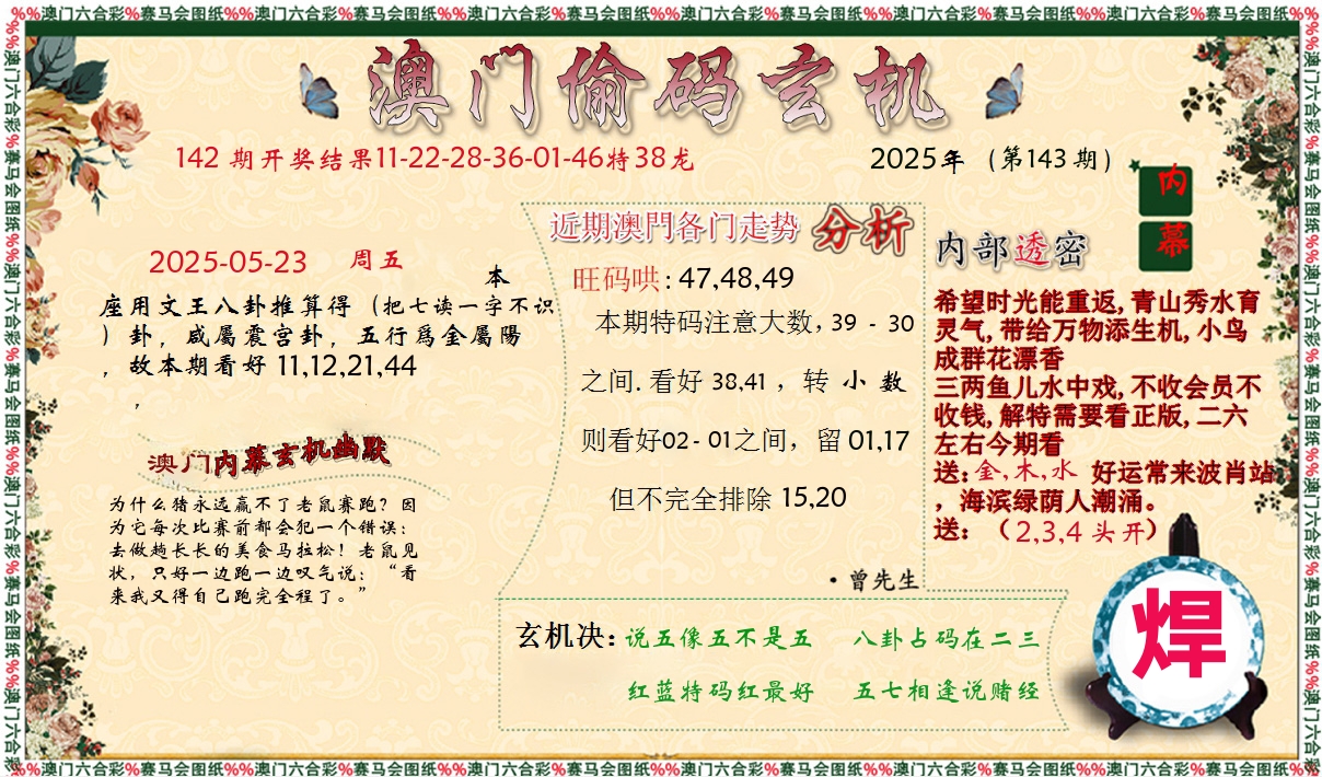 偷码玄机 第143期