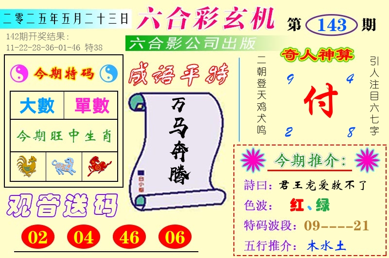 澳门六合玄机 第143期