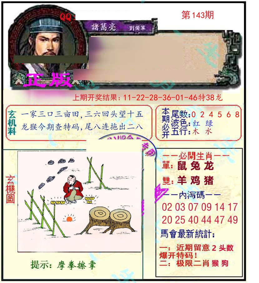 诸葛亮玄机 第143期