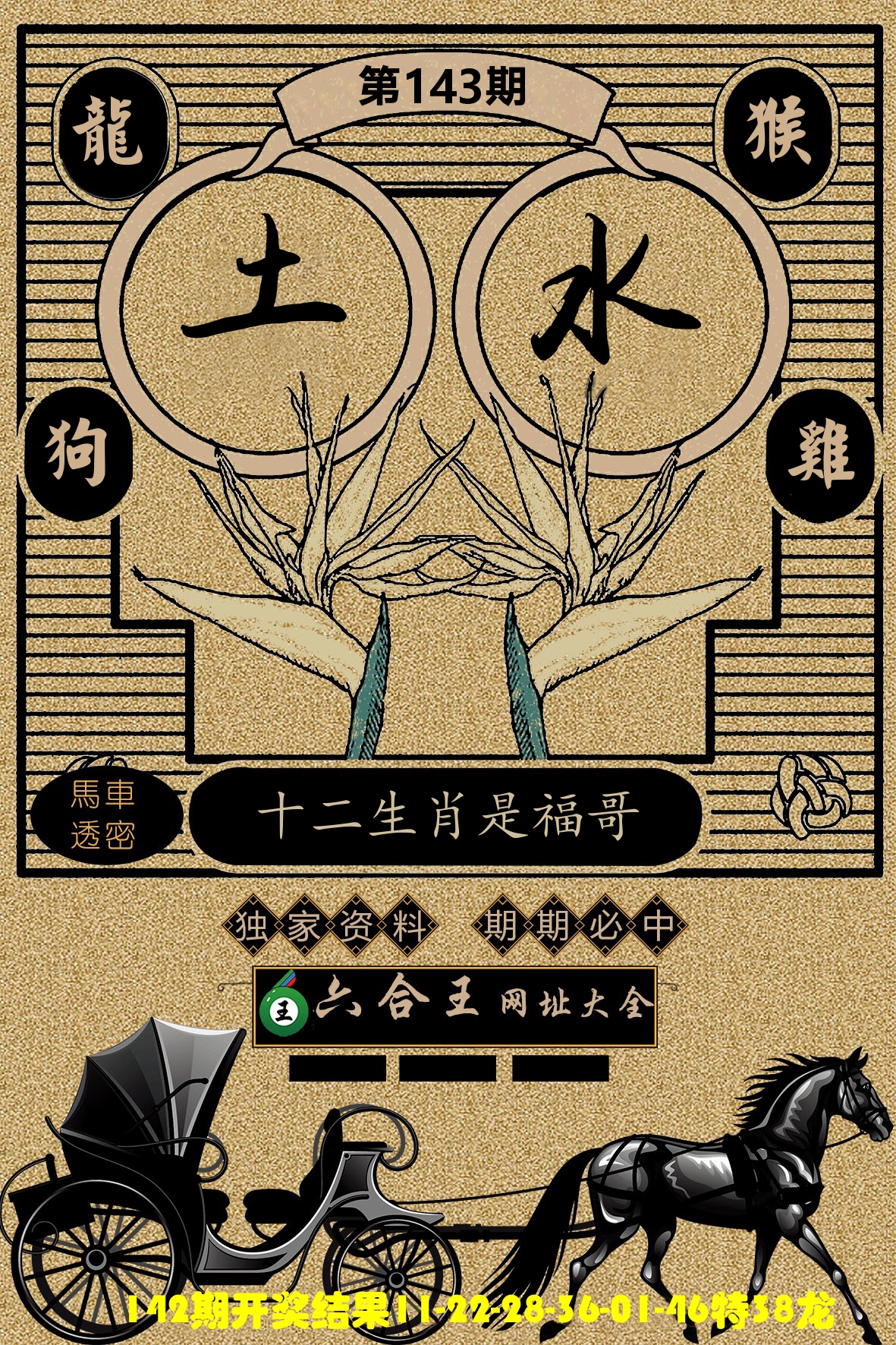 六合王马车透密 第143期