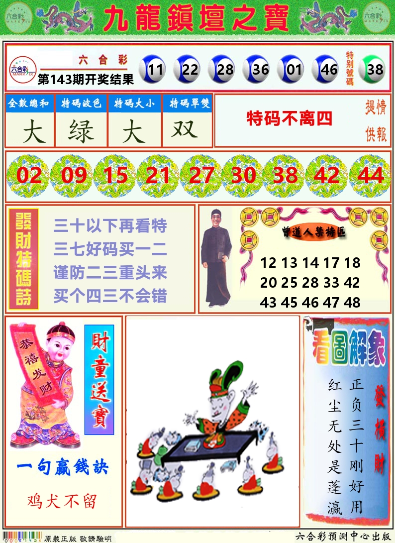 挂牌解特码A 第143期