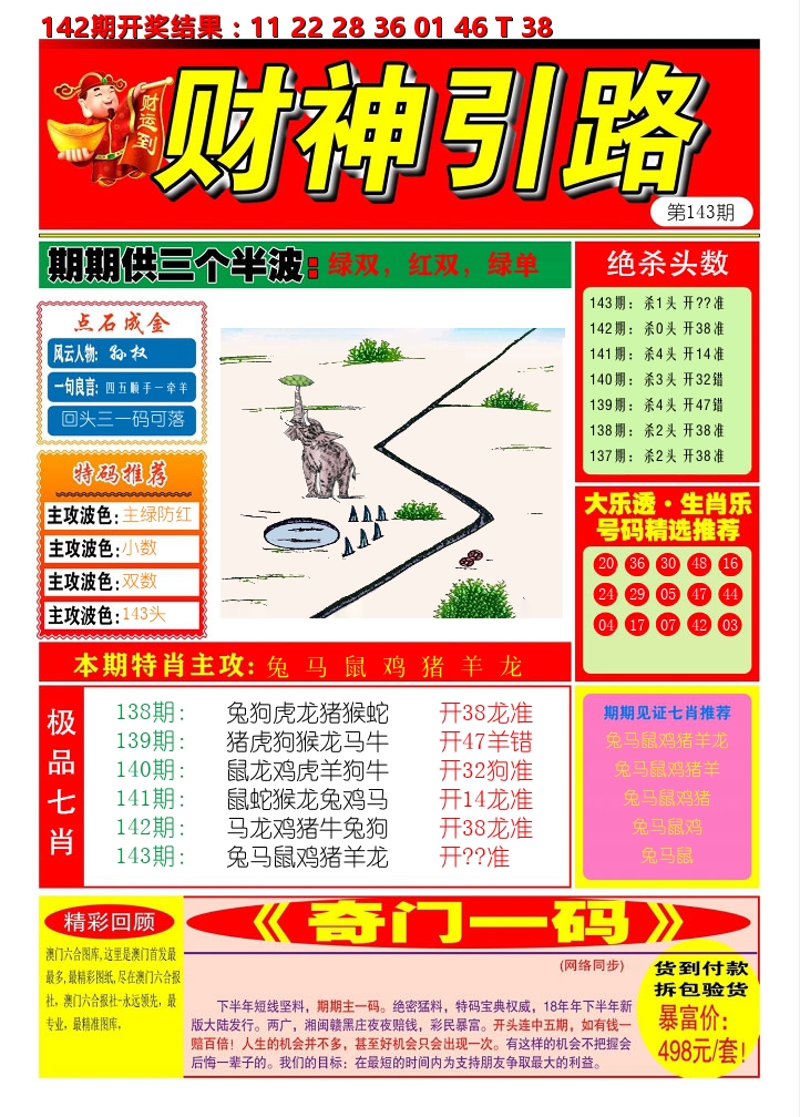 财神引路 第143期