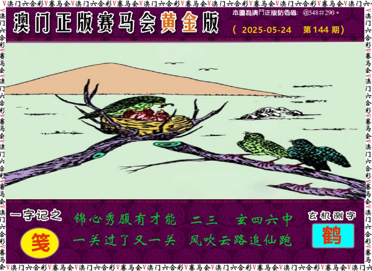 赛马会黄金版 第144期
