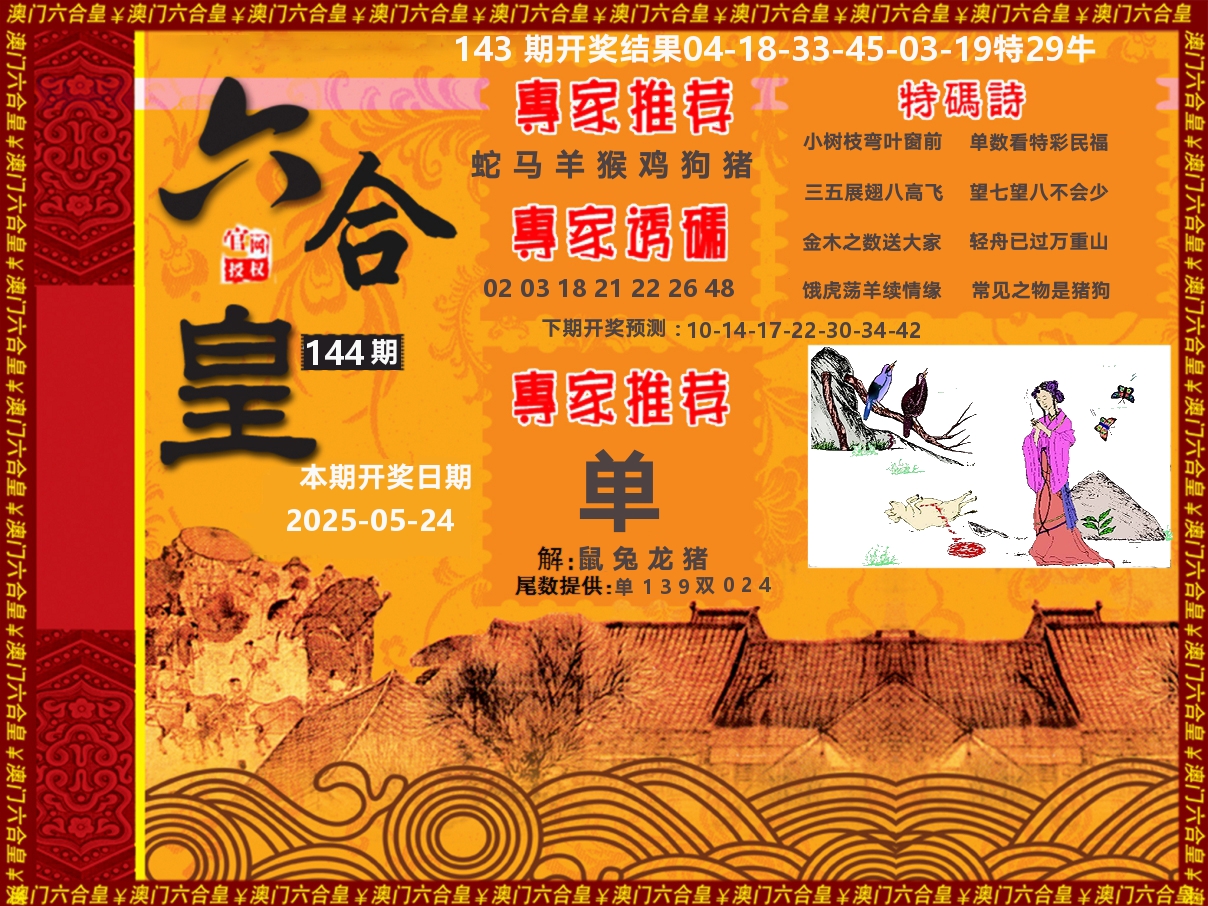 六合皇系列 第144期